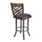 Armen Living Tahiti 26" Barstool in Auburn Bay finish with Brown Pu upholstery LCTA26BABR - alternate 6